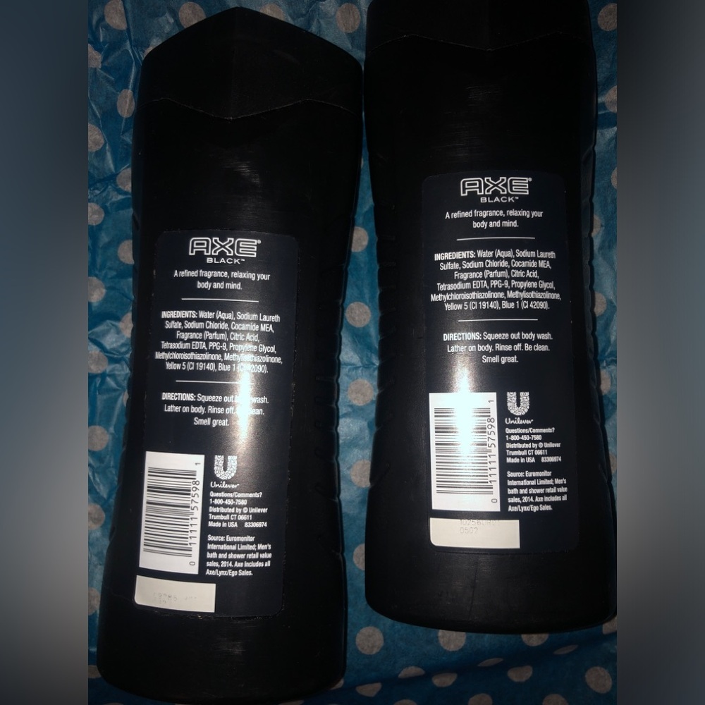 2x AXE BLACK Refreshing Fragrance Bodywash 16oz each - Picture 2 of 4